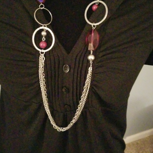 Speechless short sleeve black blouse - Picture 2 of 7